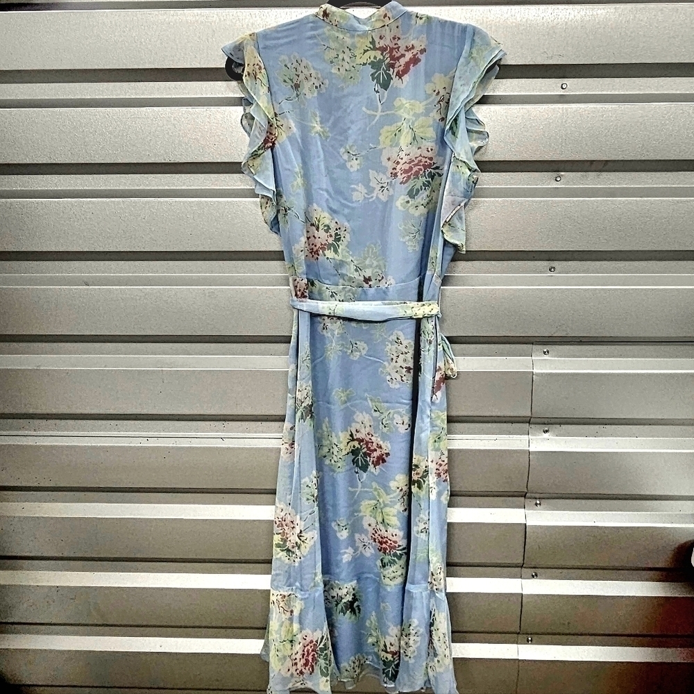 NWT Ralph Lauren Chiffon Floral Ruffled Cap Sleeved - Picture 7 of 10
